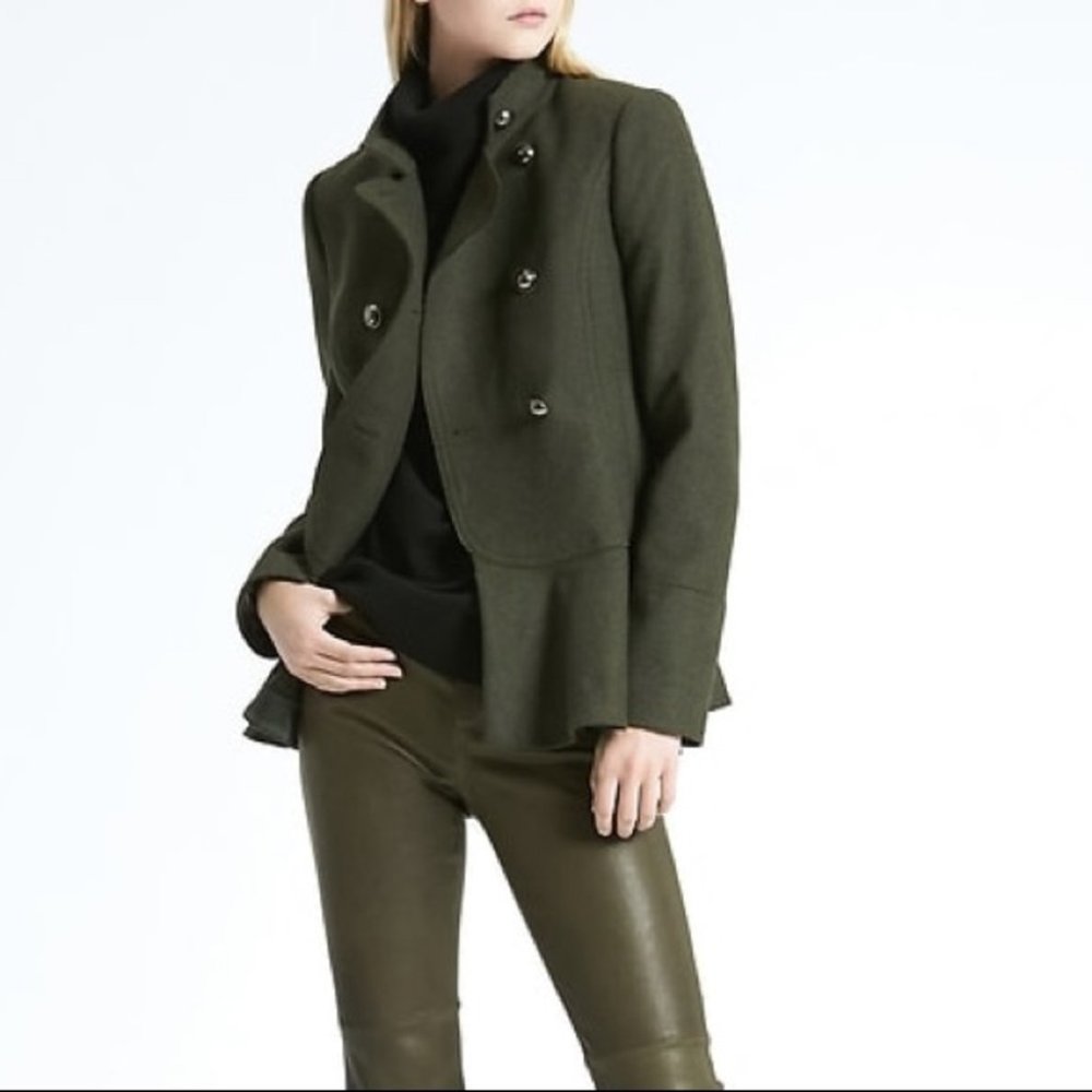 {Banana Republic} Italian Melton Wool Coat